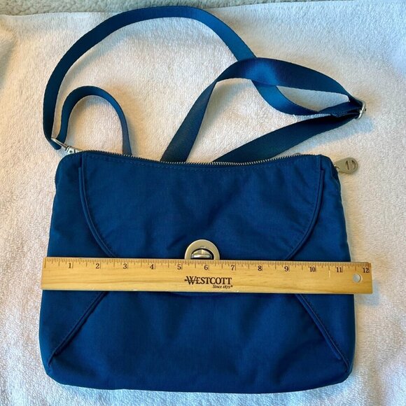 Baggallini Rio Crossbody Travel Bag, Blue Silver Detail - Picture 8 of 16